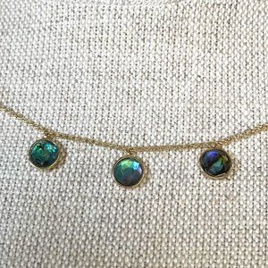 Lucky Brand Abalone Gold Chain Necklace